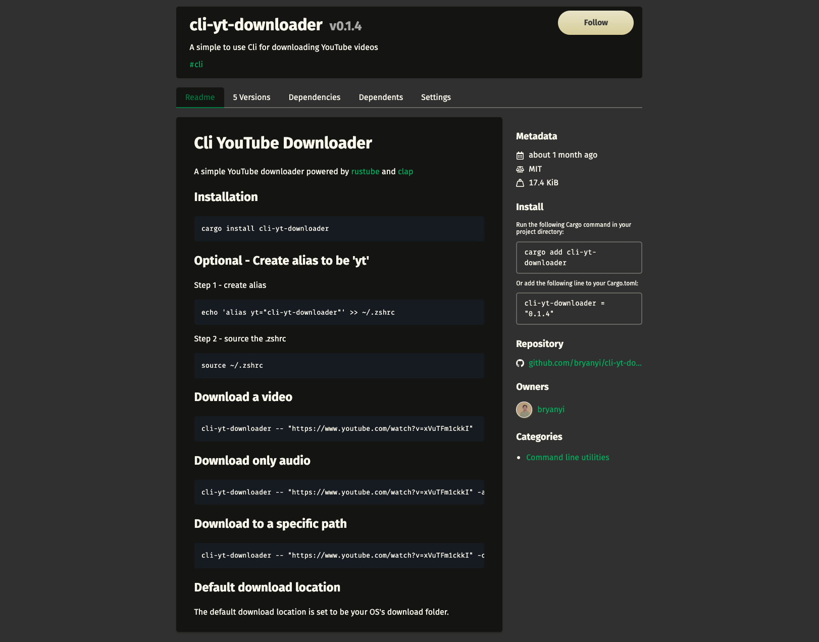 CLI YouTube Downloader